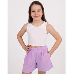 Комплект топ кулирка с лайкрой, шорты муслин 7015900104