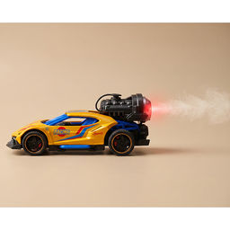 Гоночная машинка свет, звук с имитацией дыма, 1:32, Speed Racing, желтая