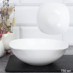 Тарелка квадратная суповая 750 мл 190 мм / Sq-FLFW75 (WHITE) /уп 48/ - Галеонтрейд фото 2