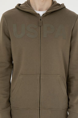 Свитшот мужской U.S. Polo Assn хаки хлопок  фото 13