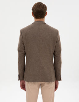 Kahverengi Slim Fit Bal_ks_rt_ Ceket