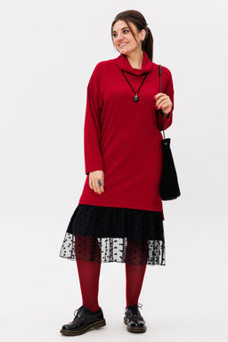 Платье ANELLI 1740 красный бархат  фото 2