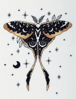 Набор для вышивания PANNA J-7495 Черное золото. Мотылек 23 х 30 см