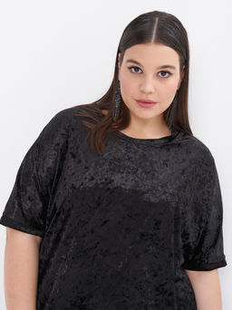 Бархатный костюм KO42911BLK01