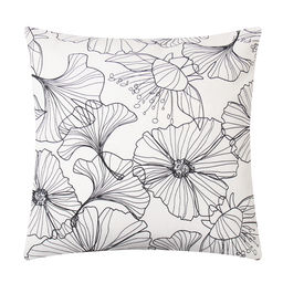 Наволочка декоративная Этель Black flowers, 40?40 см, хлопок 100%