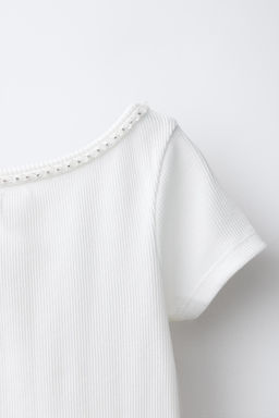 CAMISETA RIB JOYAS / Blanco - Zara фото 4