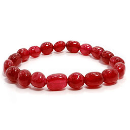 Браслет из камня Рубиновый агат помогает находить людям свою половинку и дарует счастье