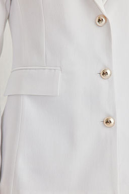 TRENDYOLMILLA Lacivert Fitted Gabardin Dugme Detayl? Dokuma Blazer Ceket TWOSS25BC00006 фото 4