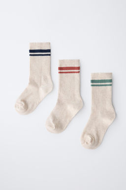 3-PACK OF STRIPED LONG SOCKS - Zara фото 14