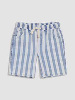 Beli Lastikli ?izgili Erkek ?ocuk Jean ?ort