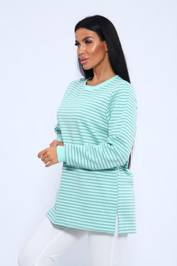 Свитшот 375709 в полоску повседневный трикотажный