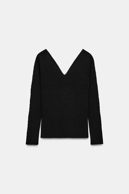TOP AJUSTADO PUNTO RIB / Negro - Zara фото 4