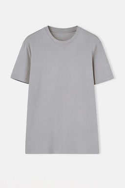 Gri- Ekru Oversize 2li Paket Basic %100 Pamuklu T-Shirt TMNSS24TS00038