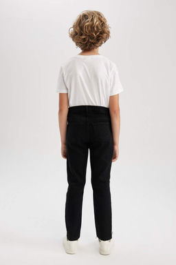 Джинсовые брюки прямого кроя для мальчиков Снова в школу - Defacto фото 5