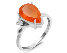 Кольцо из серебра сердолик, Ягода