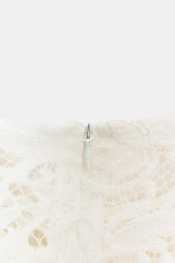 LACE TOP WITH SHOULDER PADS - Zara фото 7