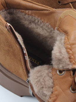 04-WD021-1M BROWN Ботинки зимние женские (натуральная замша, 100% шерсть)