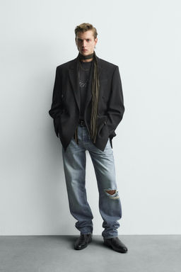 LIMITED EDITION DOUBLE-BREASTED PINSTRIPE SUIT BLAZER