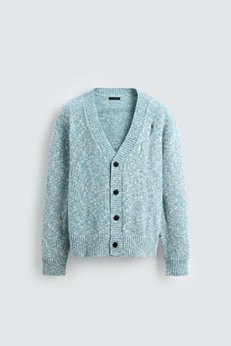 DISTRESSED TWISTED YARN CARDIGAN