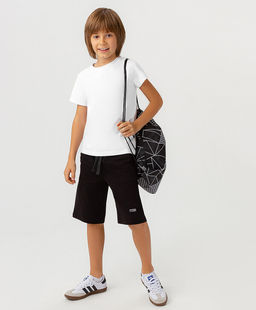 Рюкзак для обуви с принтом черный Button Blue  фото 8