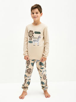 Бежевая пижама для мальчика - Kogankids фото 8