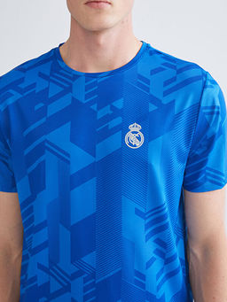 Bisiklet Yaka Real Madrid Bask?l? Erkek Taraftar Ti??rt