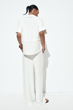 WIDE-LEG TROUSERS WITH ELASTIC WAIST - Zara фото 4