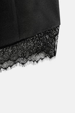 SHORT SATIN LACE DRESS - Zara фото 6
