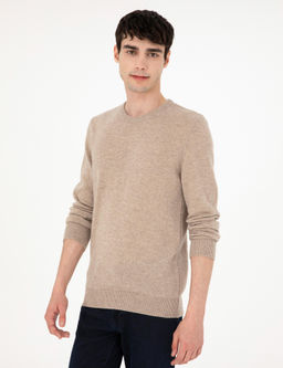 Vizon Melanj Slim Fit Bisiklet Yaka Ka_mir Triko Kazak - Pierre cardin фото 3