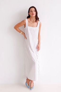 Martichelli Платье белое в полоску  фото 7