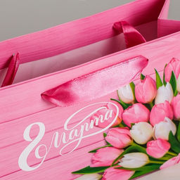 Пакет подарочный ламинированный, упаковка, «8 марта», L 40×31×11.5 см