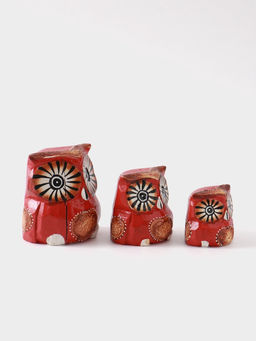 Сувенирный набор Совы с сердечками, 6?19?8 см, дерево