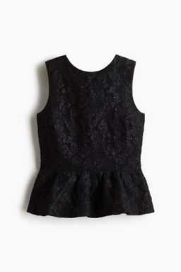 Top con peplum y detalle de lazo