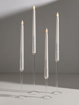 Набор подсвечников на 1 свечу «Валери», 4 шт., стекло, прозрачный, d=2 см