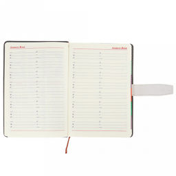 Ежедневник датированный 2025г 14,2х21см Одуванчик 112 листов, в линейку, сшитый внутренний блок, с закладкой, обложка ПВХ софт тач, отделочная строчка, тиснение золотом, цвет серый матовый, застежка на магните (Китай) - Домашняя мода фото 9