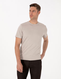 Ta_ Regular Fit Kal_n Dokulu Bisiklet Yaka Basic Ti__rt - Pierre cardin фото 3