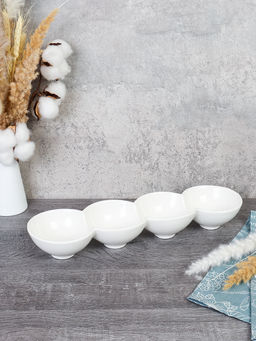 Блюдо менажница 4 секции 34,5х10 см / DR-1056 /уп 20/