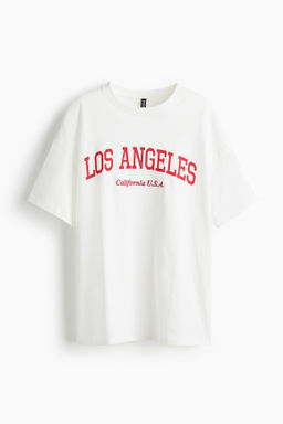 Camiseta oversize con motivo estampado