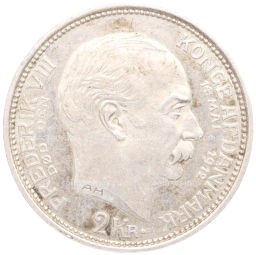 2 кроны 1912 года Дания Смерть Фредерика VIII и вступление на престол Кристиана X