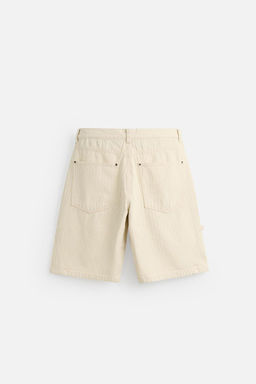 STRIPED TEXTURED BERMUDA SHORTS - Zara фото 8