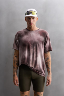 TIE-DYE PRINT PERFORATED T-SHIRT - Zara фото 2