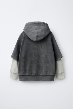 DOUBLE SLEEVE PRINT HOODIE - Zara фото 2