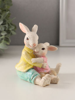 Фигурка полистоун Кролик с крольчонком: папа и сын, 9?9?10 см