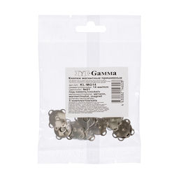 Кнопка пришивная Gamma KL-MG14 магнитные металл d 14 мм 5 шт №01 под никель
