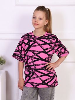 Ф036 Футболка Line (розовый)