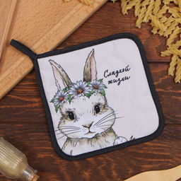 Прихватка Доляна Сладкой жизни 17х17 см, 35% хл, 65% пэ, ватин 250 г/м2  фото 5