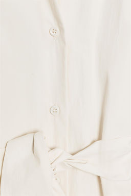 ZW COLLECTION PUFF SLEEVE SHIRT DRESS - Zara фото 8