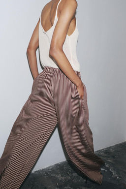 ZW COLLECTION STRIPED FLOWING TROUSERS - Zara фото 2