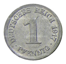Монета 1 пфенниг 1917 года G Германия