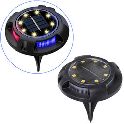 Цена за 4 шт. Фонарь садовый "Streetlight" 12 см, d=11 см, на солнечной батарее, Мультицвет